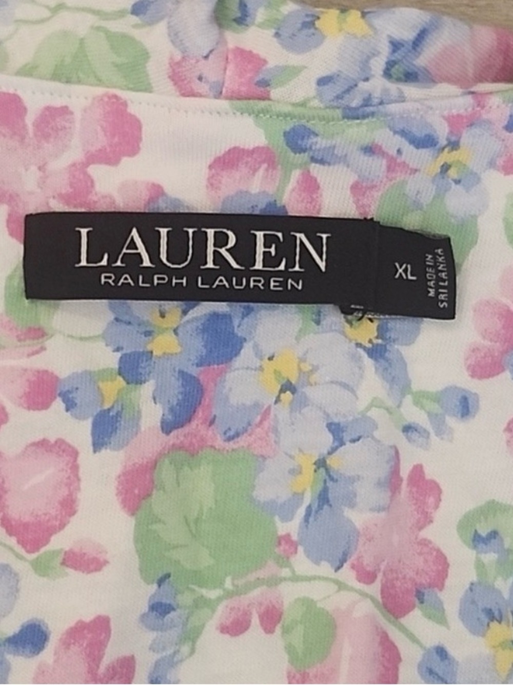 Lauren Ralph Lauren Floral Sleeveless Ruffle Neck Button Down Capri Pajamas XL - Picture 3 of 6